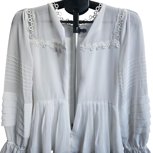 Ted Baker Robbee White Blouse Size 4 - Picture 7 of 14